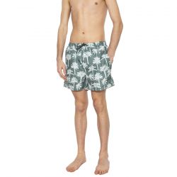 Only & Sons-Tedswim Short Palms AOP Dark Forest - Costume da Bagno Uomo Verde