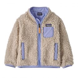 Patagonia-Baby Retro-X Jkt Natural w/Pale Periwinkle - Giacca Bambini Beige