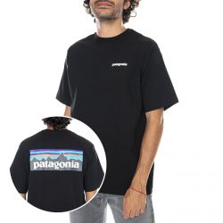 Patagonia-Mn P-6 Logo Respons T-Shirt - Black - Maglietta Girocollo Uomo Nera-38504-BLK