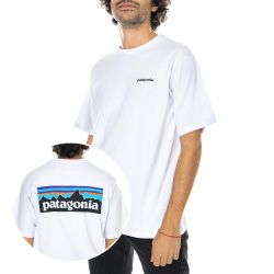 Patagonia-Mn P-6 Logo Responsibili-Tee White - Maglietta Girocollo Uomo Bianca-38504-WHI