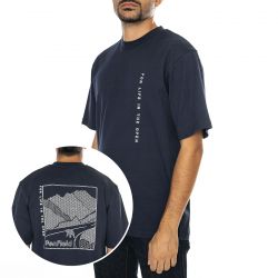PENFIELD-For Life Print In The Open T-Shirt Navy Blazer - Maglietta Girocollo Uomo Blu