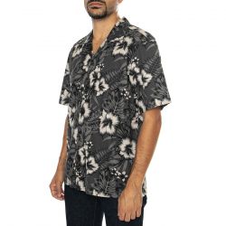 PENFIELD-Hawaiian Print S/S Shirt Black - Camicia Maniche Corte Uomo Multicolore