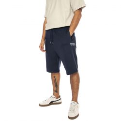 PENFIELD-Hudson Script Sweat Short Navy Blazer - Bermuda in Felpa Uomo Blu