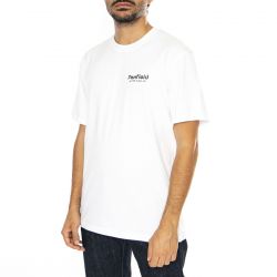 PENFIELD-Hudson Script T-Shirt Bright White - Maglietta Girocollo Uomo Bianca