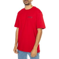 PENFIELD-Hudson Script T-Shirt Haute Red - Maglietta Girocollo Uomo Rossa