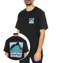 PENFIELD-Mountain Scene Back Graphic T Navy Black - Maglietta Girocollo Uomo Nera