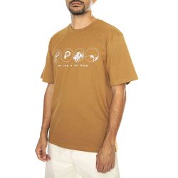 PENFIELD-Multi Symbols T-Shirt Chipmunk - Maglietta Girocollo Uomo Marrone