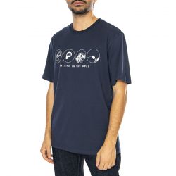 PENFIELD-Multi Symbols T-Shirt Navy Blazer - Maglietta Girocollo Uomo Blu