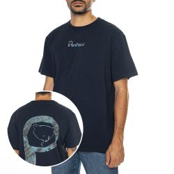 PENFIELD-P Bear Camo Filled Back Graphic Navy Blazer - Maglietta Girocollo Uomo Blu