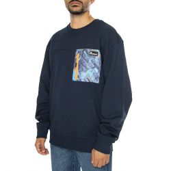 PENFIELD-Penfield Bear Camo Filled Grap Navy Blazer - Felpa Girocollo Uomo Blu