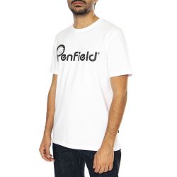 PENFIELD-Penfield Bear Chest Print T-Shirt Bright White - Maglietta Girocollo Uomo Bianca