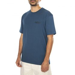 PENFIELD-Penfield Hudson Script T-Shirt Blue Wing Teal - Maglietta Girocollo Uomo Blu