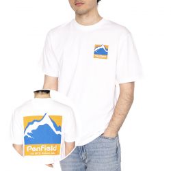 PENFIELD-Penfield Mountain Scene Back G Bright White - Maglietta Girocollo Uomo Bianca