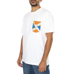 PENFIELD-Penfield Printed Chest Pocket Bright White - Maglietta Girocollo Uomo Bianca