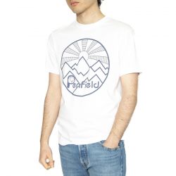 PENFIELD-Penfild Circular Sun Mountain Bright White - Maglietta Girocollo Uomo Bianca