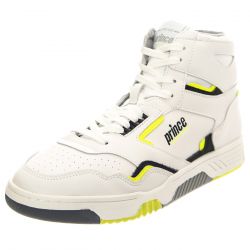 PRINCE-FST847 White / Neon Lime - Scarpe Profilo Alto Uomo Bianche