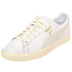 Puma-M' Clyde Base Puma White / Frosted Ivory / Puma Team Gold Lace-Up Shoes