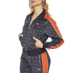 Puma-Road To Unit AOP Track Jacket Dark New Navy AOP - Felpa con Zip Donna Multicolore