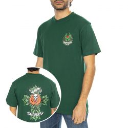 Santa Cruz-Dressen Rose Cross 2 Rainforest - Maglietta Girocollo Uomo Verde