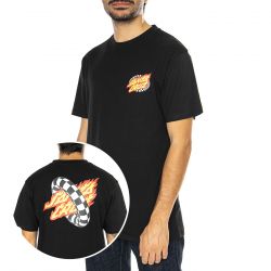 Santa Cruz-Goal Flame S - Black - Maglietta Girocollo Uomo Nera