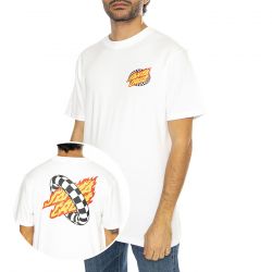 Santa Cruz-Goal Flame White - Maglietta Girocollo Uomo Bianca