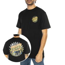 Santa Cruz-Kendall Wolf Dot Black - Maglietta Girocollo Uomo Nera