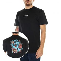 Santa Cruz-Screaming Flash Center T-Shirt Black - Maglietta Girocollo Uomo Nera