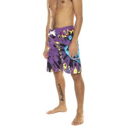 Santa Cruz-Screaming Hand Purple/Yellow/Black Tie Dye - Costume da Bagno Uomo Multicolore