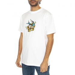 Santa Cruz-Sommer Sparrow Front White - Maglietta Girocollo Uomo Bianca