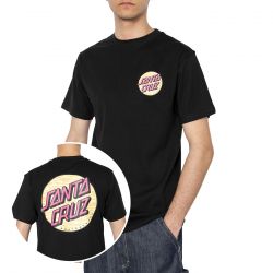 Santa Cruz-Wagon Dot Chest T-Shirt Black - Maglietta Girocollo Uomo Nera