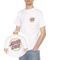 Santa Cruz-Wagon Dot Chest T-Shirt - Maglietta Girocollo Uomo Bianca