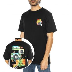 Santa Cruz-Winkowski 8Ballr Comic Black - Maglietta Girocollo Uomo Nera