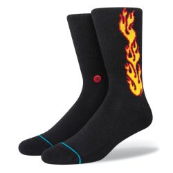 STANCE-Flammed Black Socks -A556D22FLA
