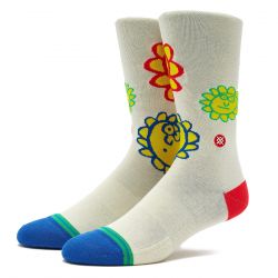 STANCE-Happy Fields By Keith Haring Off White Socks - Calzini Bianchi / Multicolore-A522D22HAP