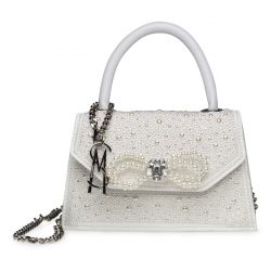 Steve Madden-BAdore White Synthetic PU / Synthetic Pearls Bag
