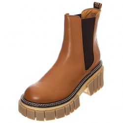 Steve Madden-Womens Hailstorm Tan Leather Ankle Boots-SMSHAILSTORM-TAN