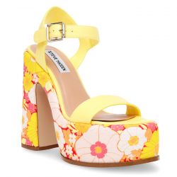 Steve Madden-Sixties Yel Floral Pu Sandals