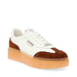 Steve Madden-Tip-Off  White / Brown Shoes