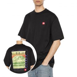 The North Face-Unisex Axys Oversized S/S Tee - Maglietta Girocollo Uomo Nera