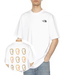 The North Face-Unisex SS Nse Oversized Tee - Maglietta Girocollo Uomo Bianca