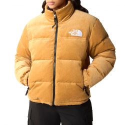 The North Face-W 92 Reversible Nuptse Jacket Almond Butter / Coal Brown - Giacca Invernale Donna Marrone