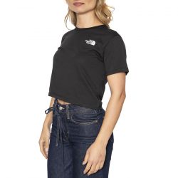 The North Face-Women’s Simple Dome Cropped Slim Tee - Maglietta Girocollo Donna Nera