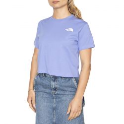 The North Face-Women’s Simple Dome Cropped Slim Tee - Maglietta Girocollo Donna Blu