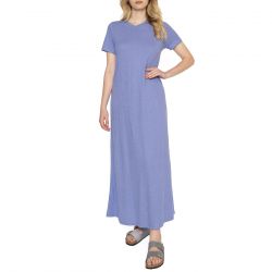 THINKING-Abito Oueme in canapa blue Dress - Abito Donna Blu