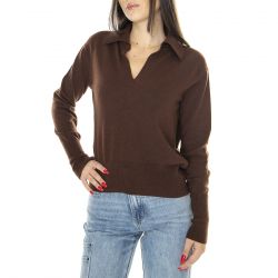 THINKING-Brown Trash Sheena Knitted Sweater - Cardigan Donna Marrone