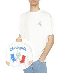 THINKING-Chiringuito Aaron Tee White - Maglietta Girocollo Uomo Bianca