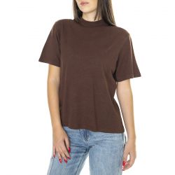 THINKING-Chocolate Hemp Aidin T-Shirt - Maglietta Girocollo Donna Marrone