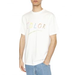 THINKING-Colors Zach Tee White - Maglietta Girocollo Uomo Bianca