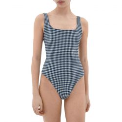 THINKING-Costume da bagno Amalfi a quadretti Gingham Beachwear - Costume da Bagno Intero Donna Multicolore