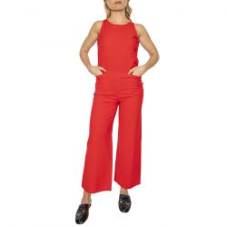 THINKING-Fiery Red Adriana Jumpsuit - Tuta Donna Rossa